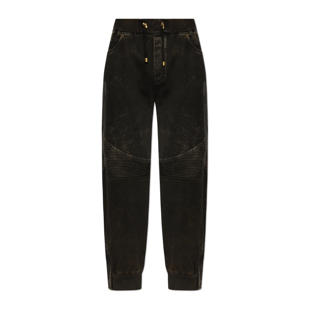 Balmain Broek met vintage effect Black Heren