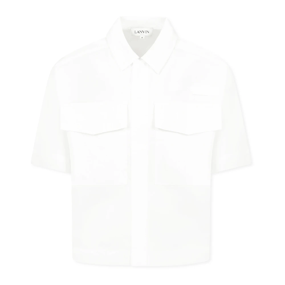 Lanvin Vit kortärmad skjorta White, Pojke