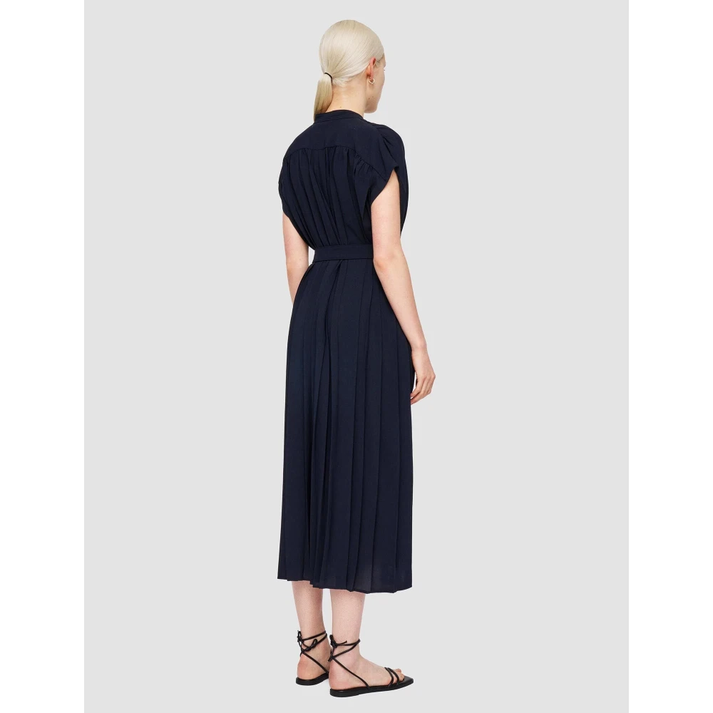 joseph Luchtige Plissé Jurk Blue Dames