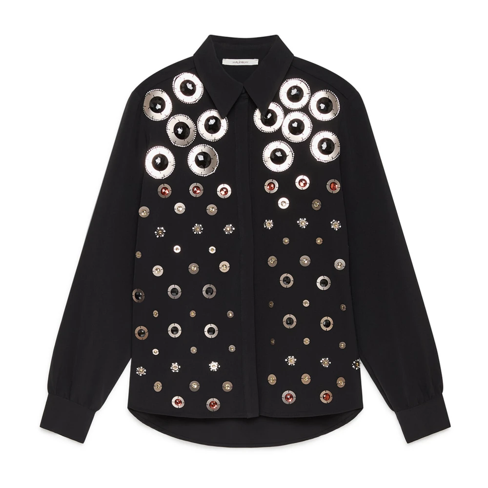 Maliparmi Damen Schwarz Disco Cady Shirt