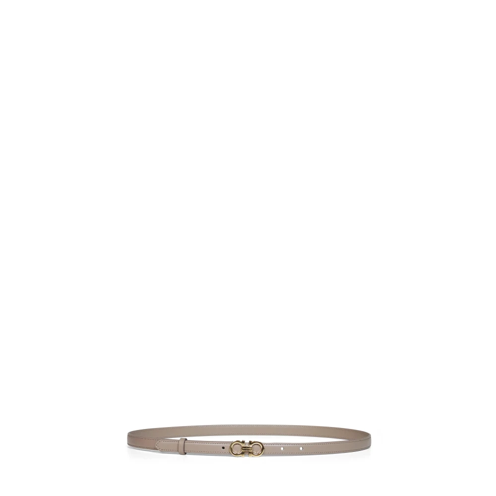 Ferragamo Women's Beige Gancini Belt - Belts - 90 Cm - Accessories