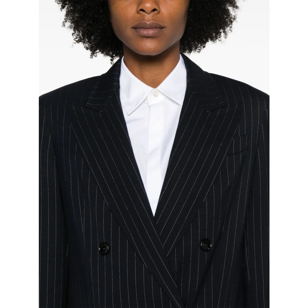 Max Mara Blauwe Wollen Jas Dames Buitenkleding Blue Dames