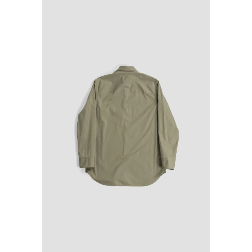 Jil Sander Khaki Groen Katoenen Overhemd Green Heren