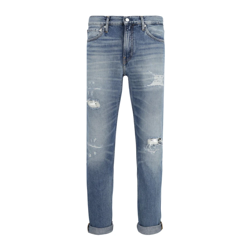Calvin Klein Blauwe Denim Jeans Premium Italiaanse Stijl Blue Heren