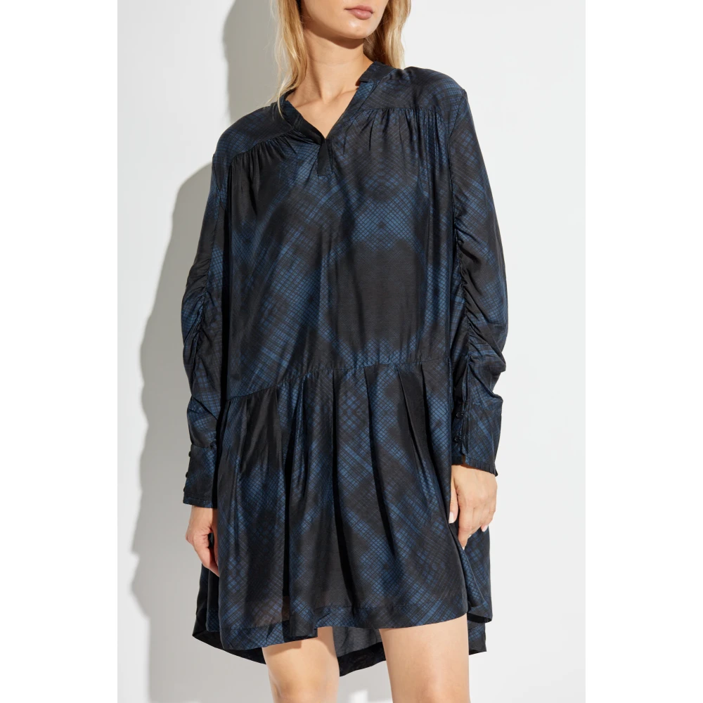 Munthe Jurk met zijdeafwerking Blue Dames