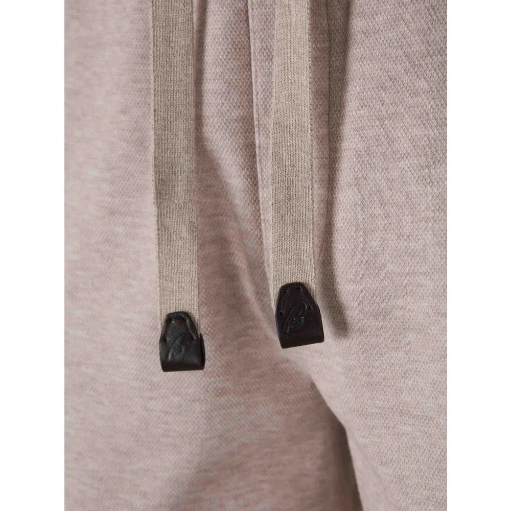 Brioni Katoenmix Trackbroek met Zakken Beige Heren