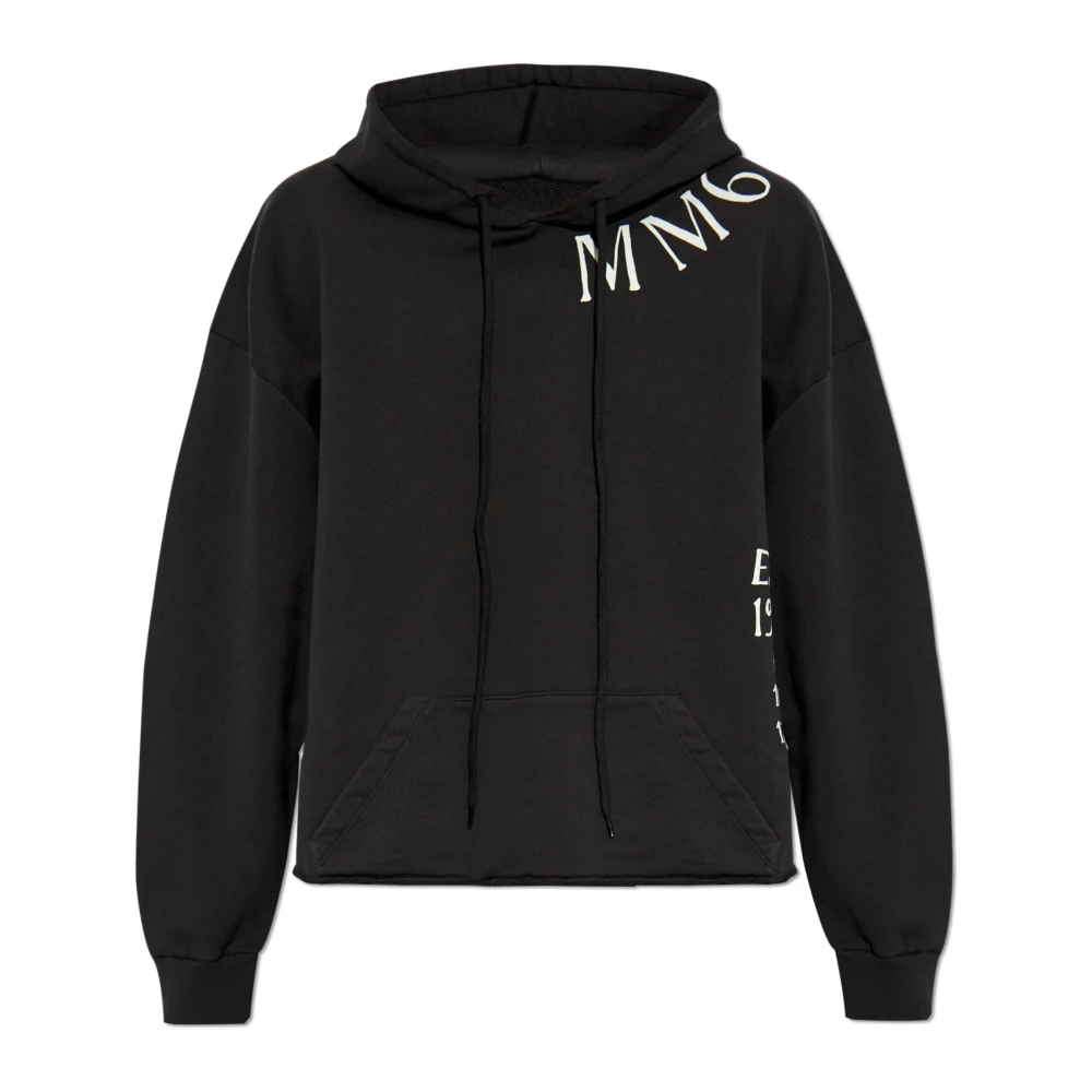 MM6 Maison Margiela Sweatshirt met logo Black Dames