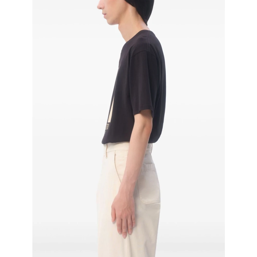 Valentino Zwart Logo Print Crew Neck T-shirt Black Heren