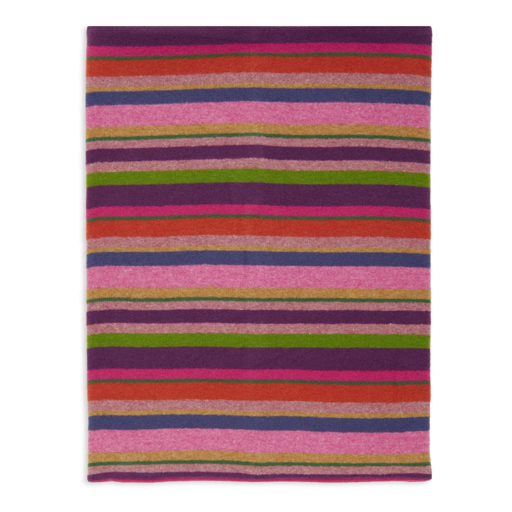 Gallo Unisex paarse fleece sjaal met veelkleurige strepen Multicolor Unisex