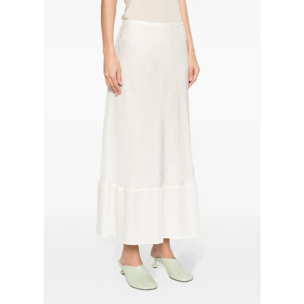 Lemaire Witte Asperges Bias Cut Lange Rok Beige Dames