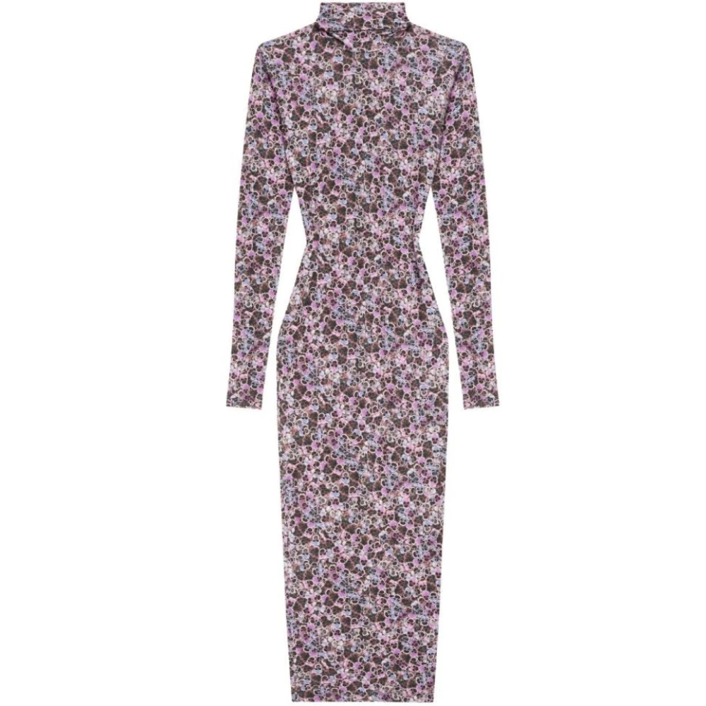 Isabel marant Grafische Print Midi Jurk Purple Dames