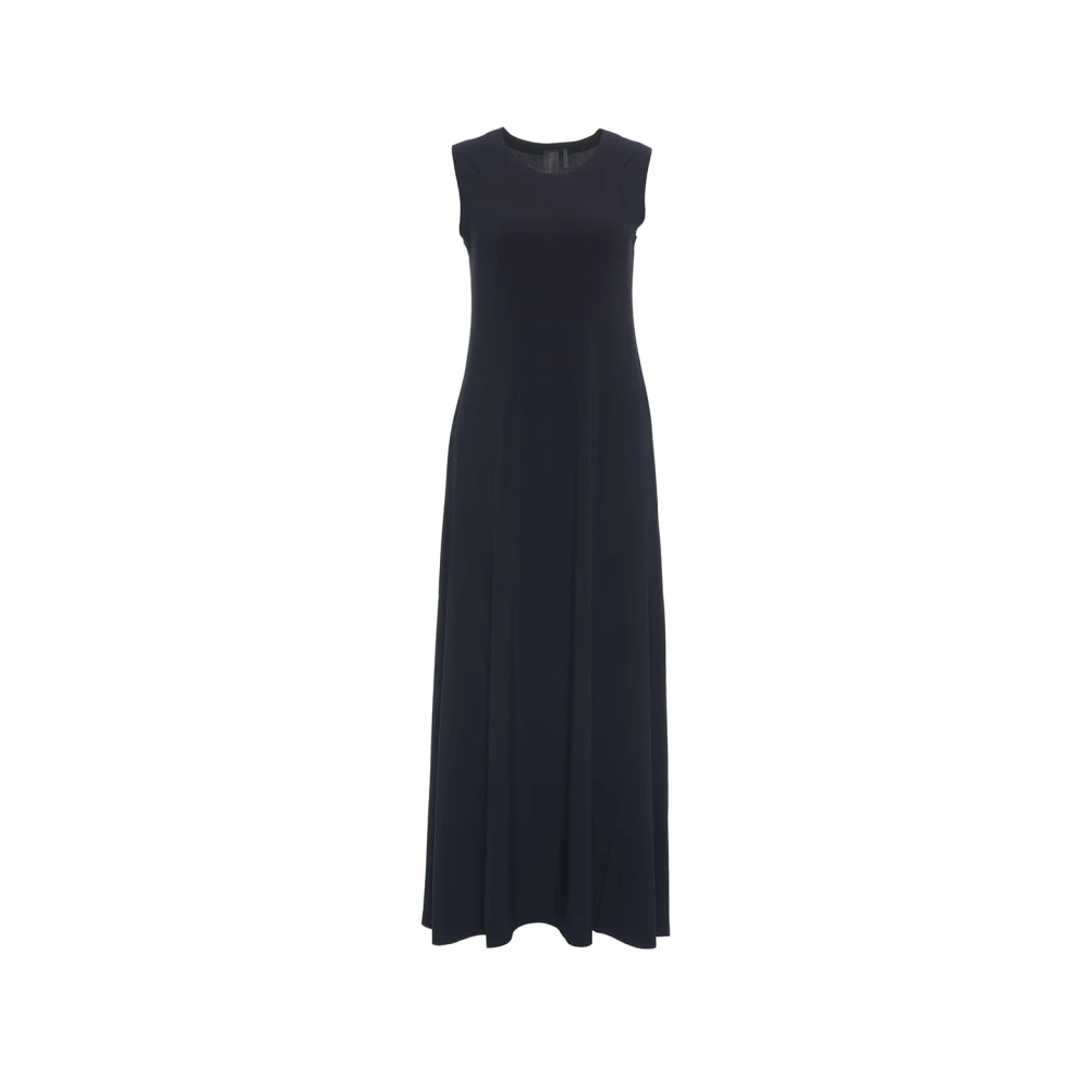 Norma Kamali Blauwe A-lijn Maxi Jurk Blue Dames