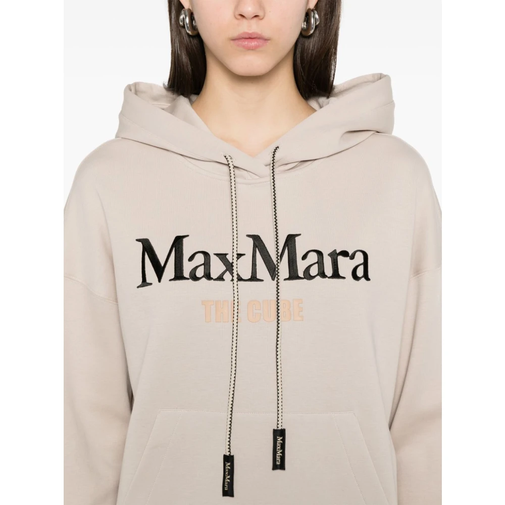 Max Mara Beige Hoodie met Zak Beige Dames