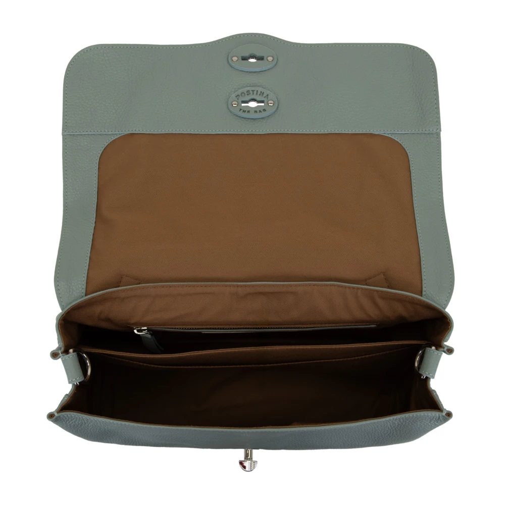 Zanellato Dames Schoudertas met Zilveren Details Green Dames