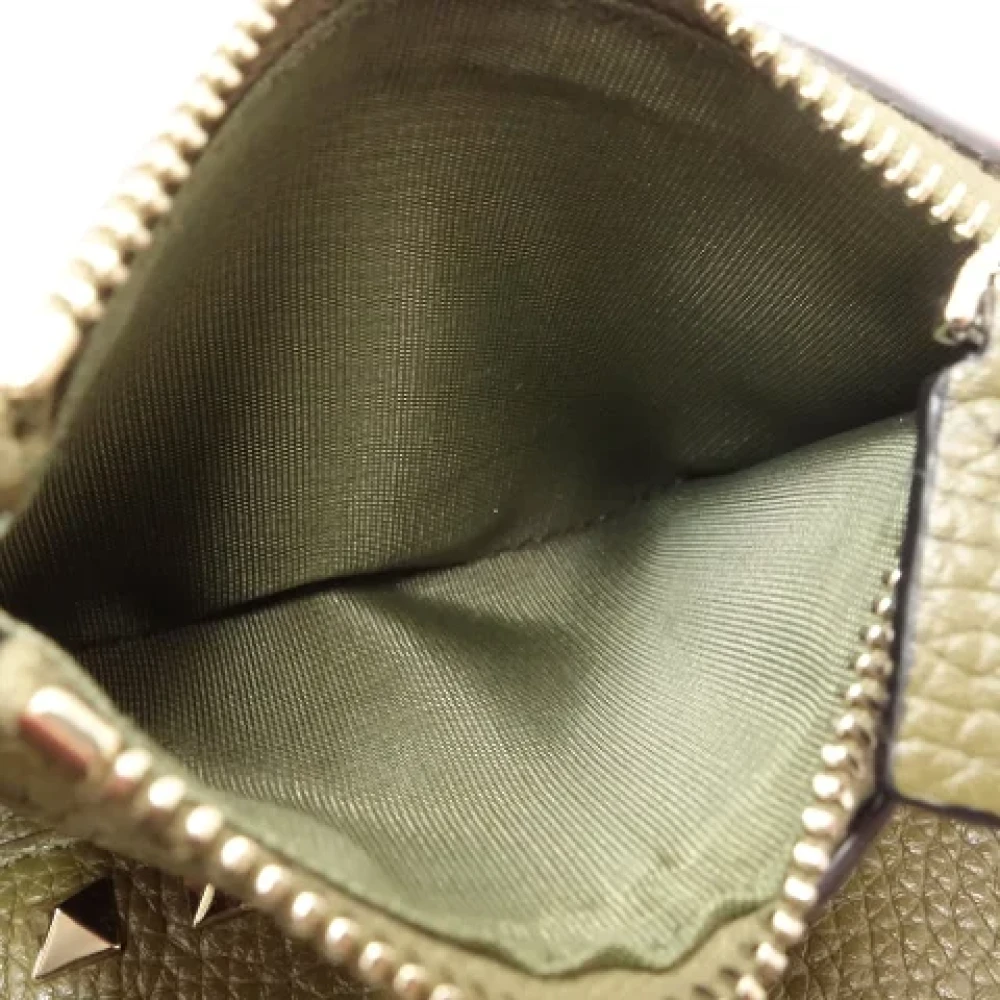 Valentino Vintage Pre-owned Leather wallets Green Dames