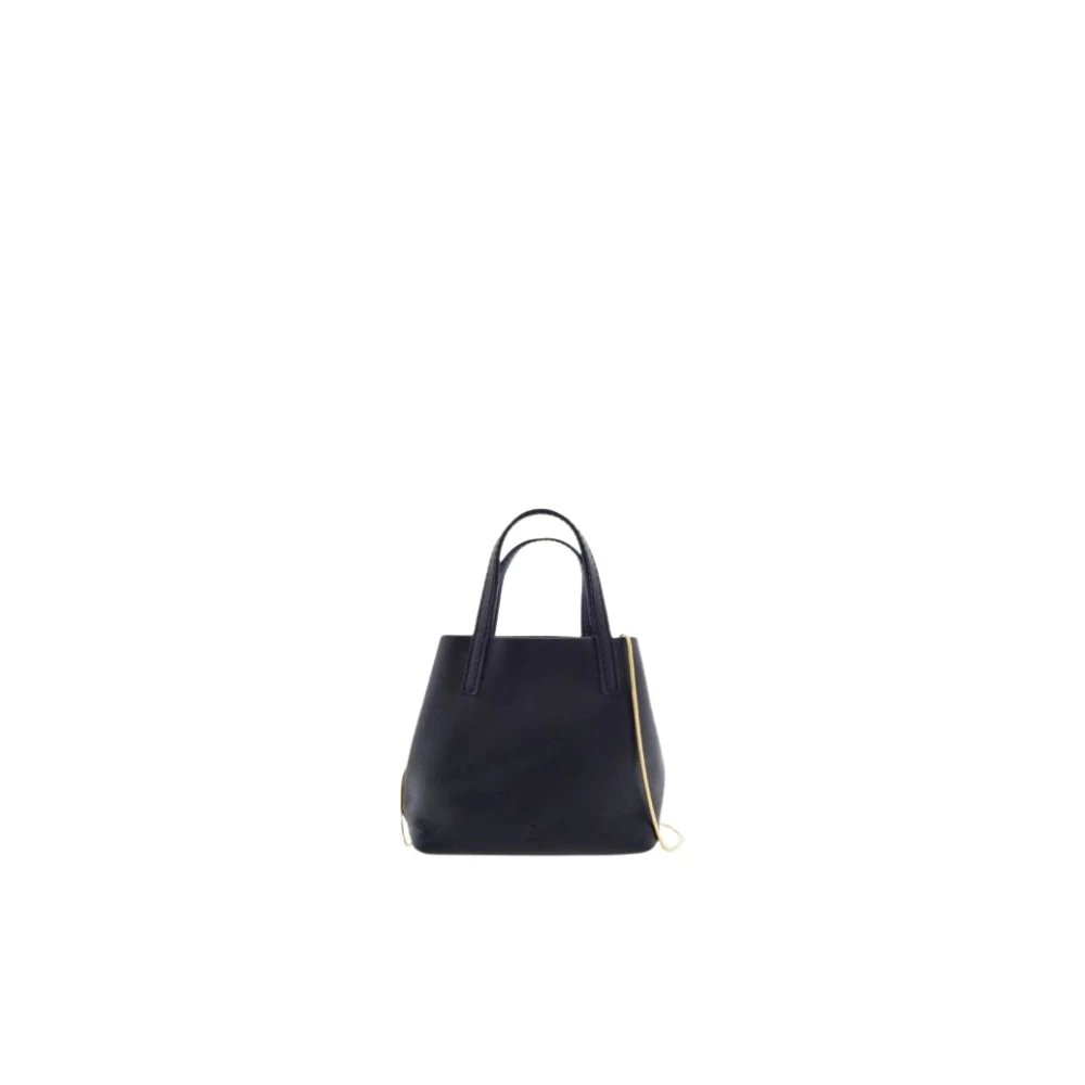 Carolina Herrera Matryoshka XXS Zwarte Leren Tas Black Dames