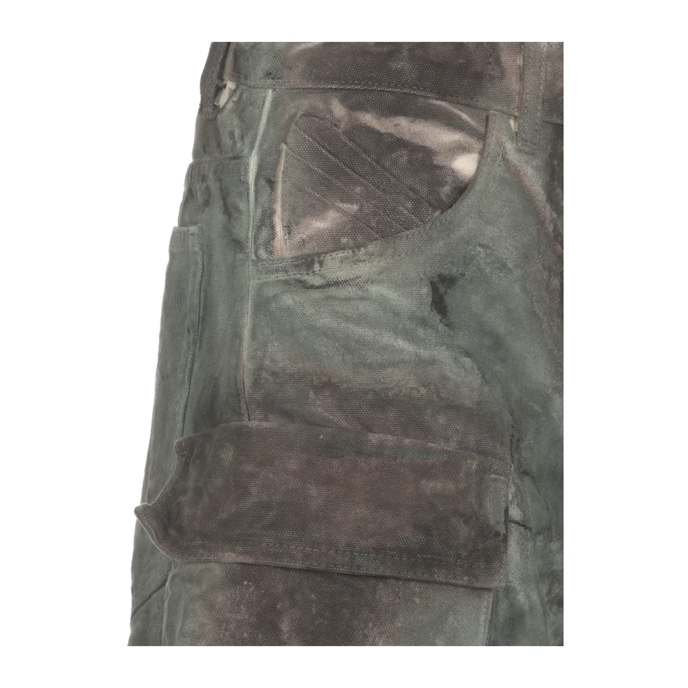 The Attico Camouflage Groene Cargo Broek Green Dames