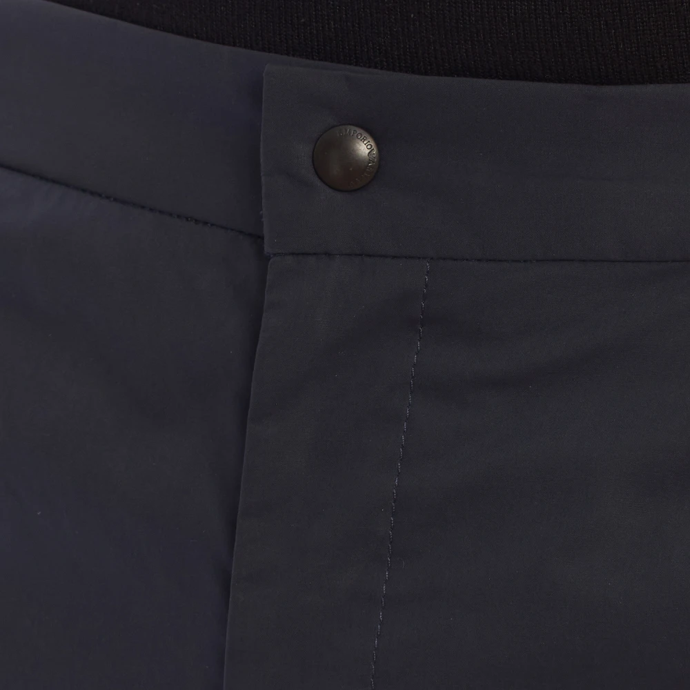 Emporio Armani Moderne Textuur Jogger Broek Blue Heren