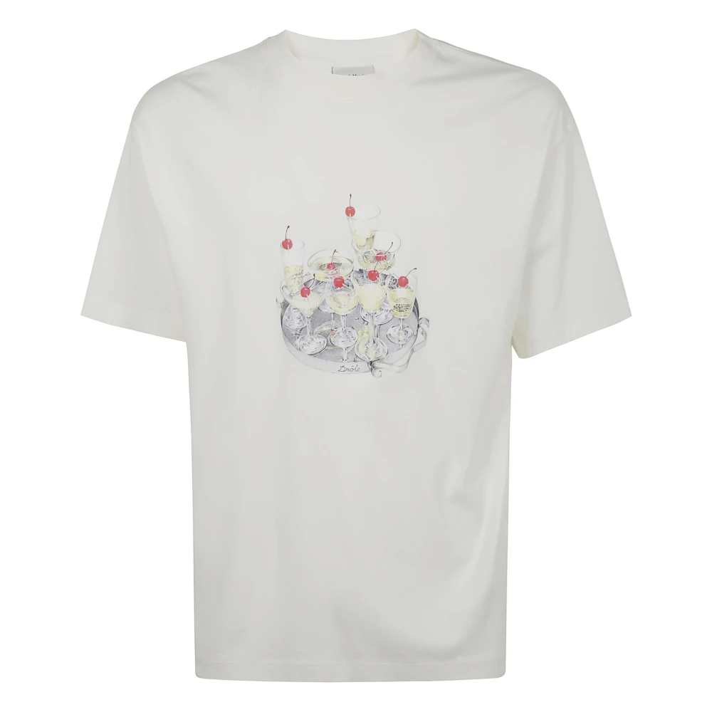 Drole de Monsieur Cocktail T-shirt voor stijlvolle look White Heren