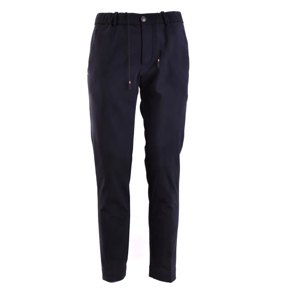 Rrd Men's Blue Slim-Fit Trousers, S, W2420260 Trousers