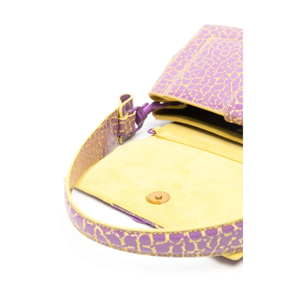 Vivienne Westwood Paars Geel Leren Orb Detail Tas Multicolor Dames