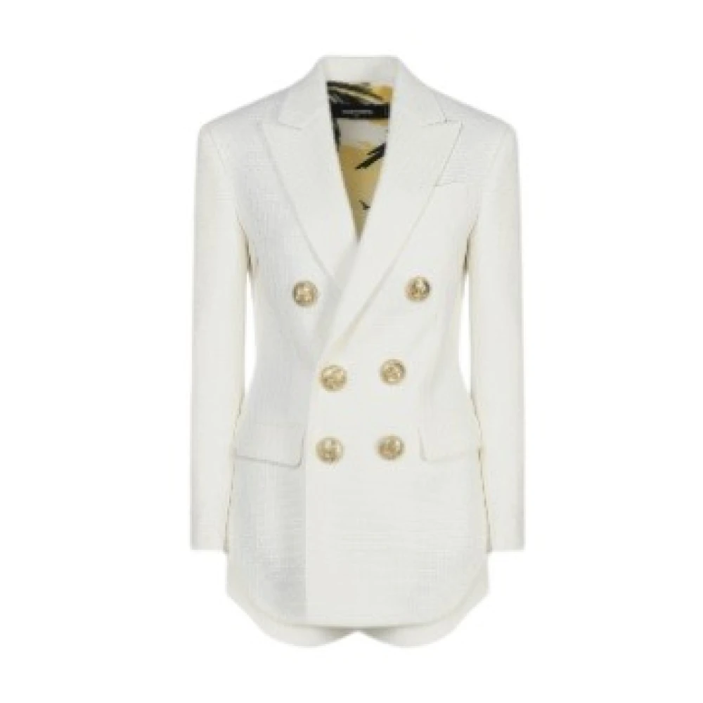 Dsquared2 Stijlvolle Jas voor Mannen White Dames