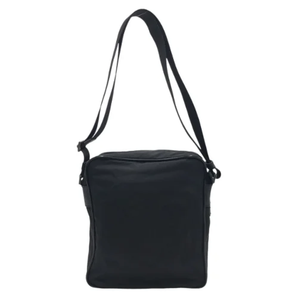 Prada Vintage Pre-owned Canvas crossbody-bags Black Dames
