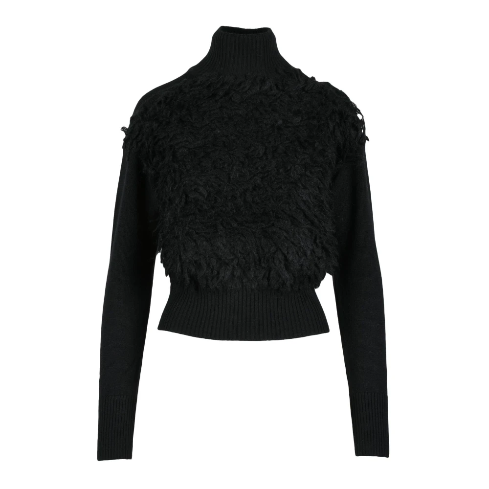 Max Mara Studio Wollen Gebreide Trui Black Dames