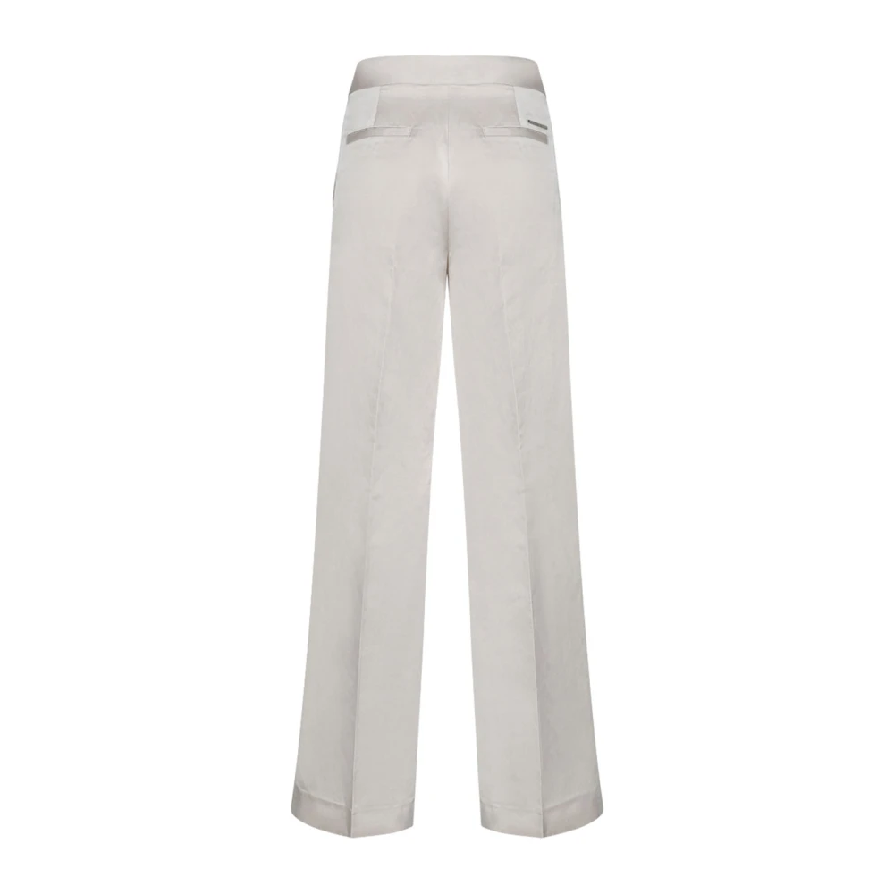 Calvin Klein Sartorial Wide Leg Pants White Dames