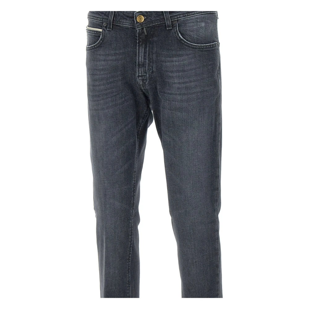 Briglia Zwarte Ribot-L Jeans met Gebruikte Wassing Black Heren