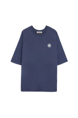 Blå Blomma Logo T-shirt