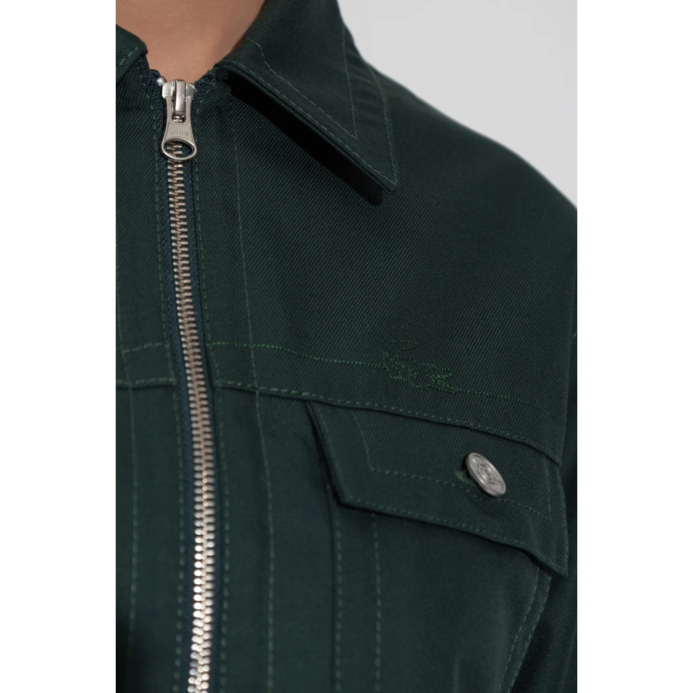 Lacoste Jas met logo Green Dames