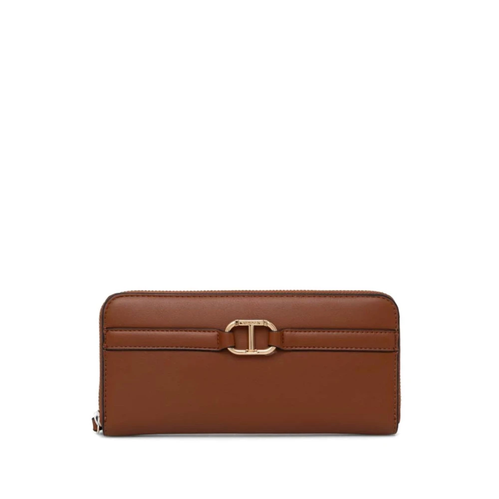 Twinset Bruine Zip Around Portemonnee voor Vrouwen Brown Dames