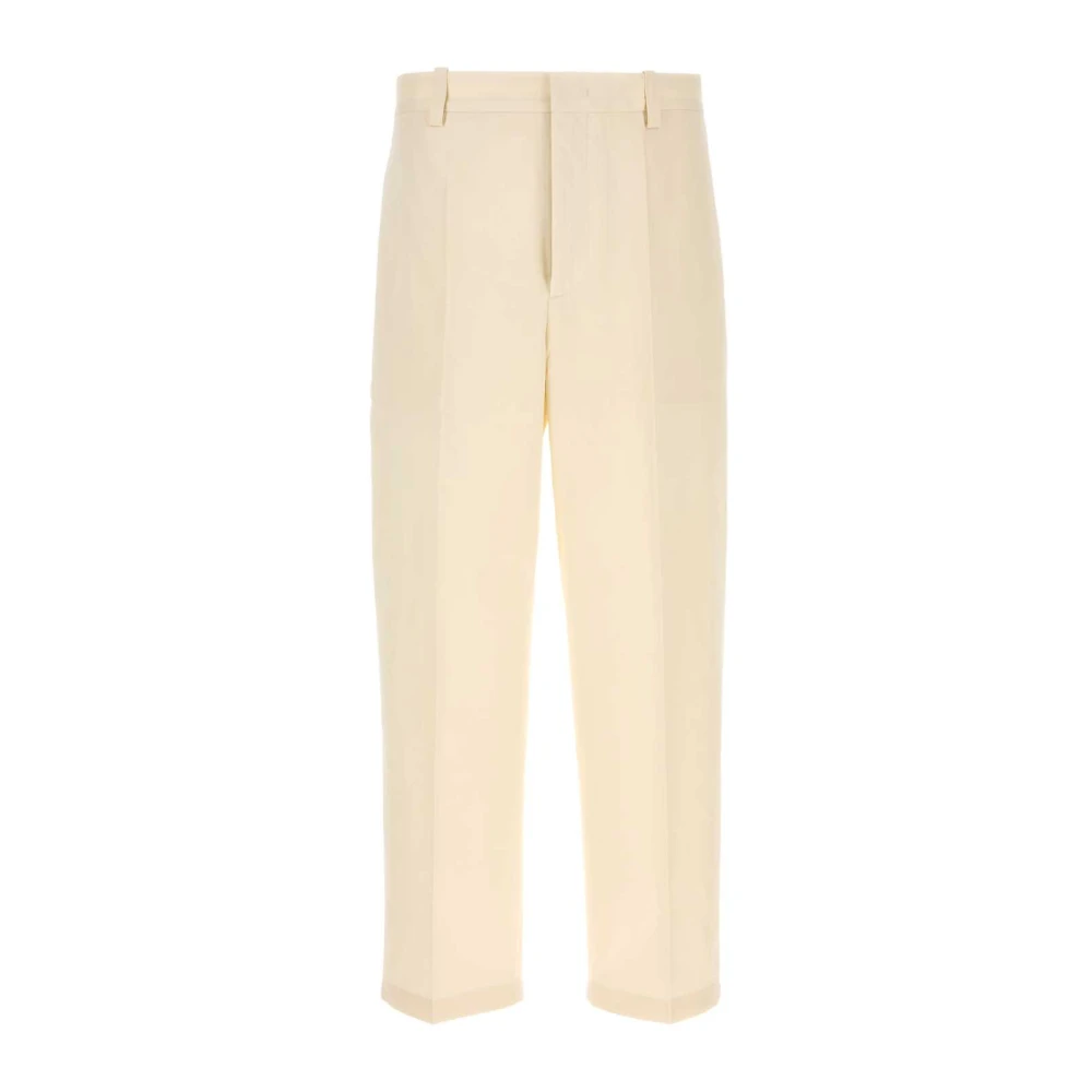 Jil Sander Men's White Cotton Pant