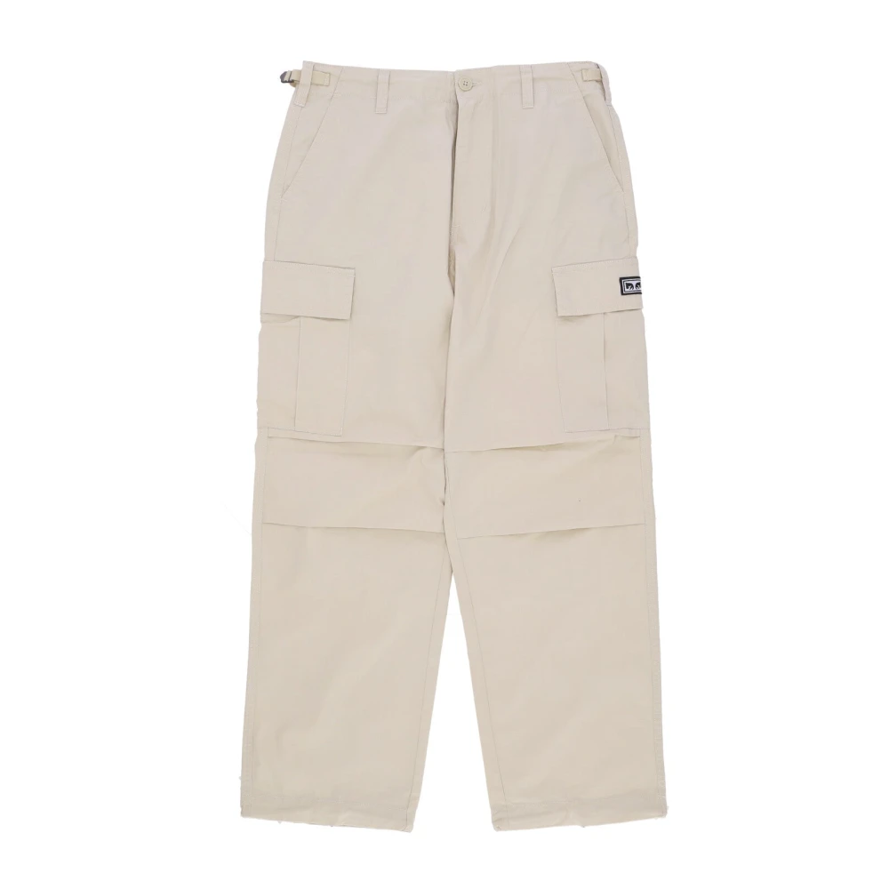 Obey Men's Gray Straight Trousers, W32, Cargo Pant Silver Grey