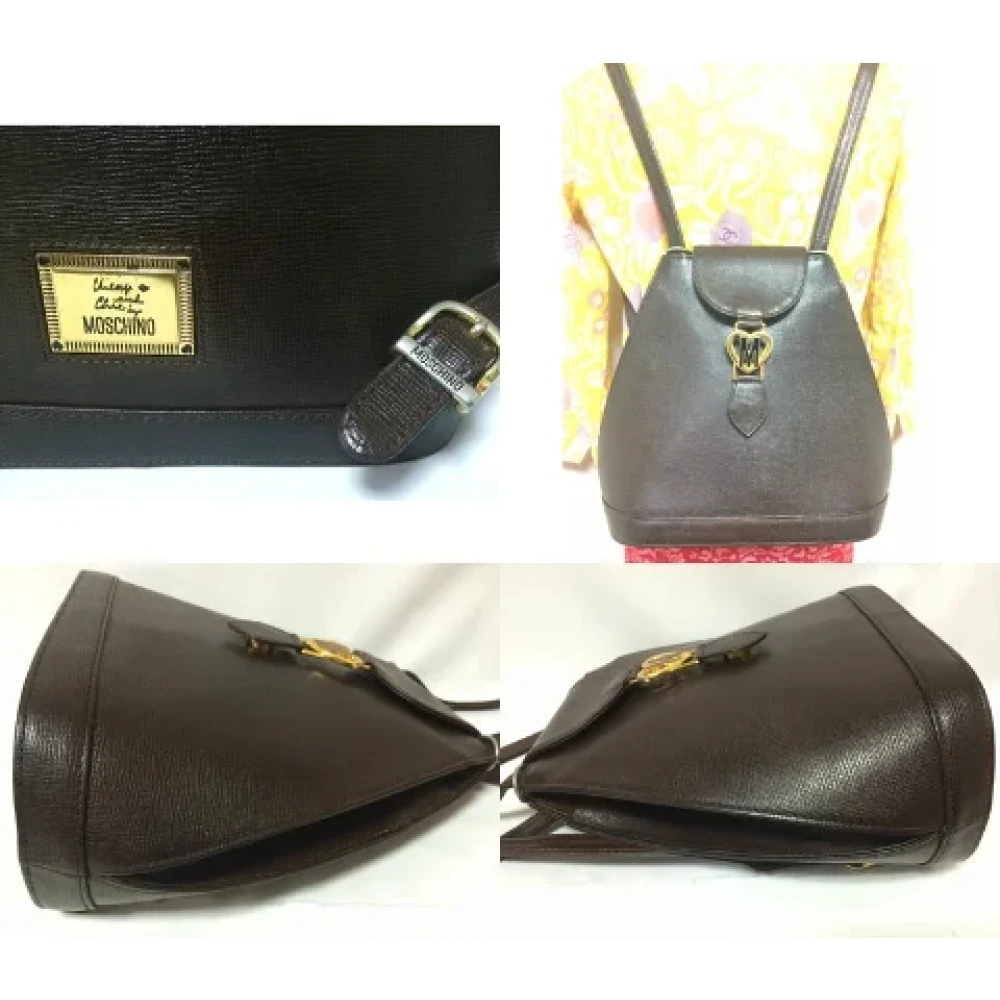 Moschino Pre-Owned Pre-owned Leather backpacks Black Dames