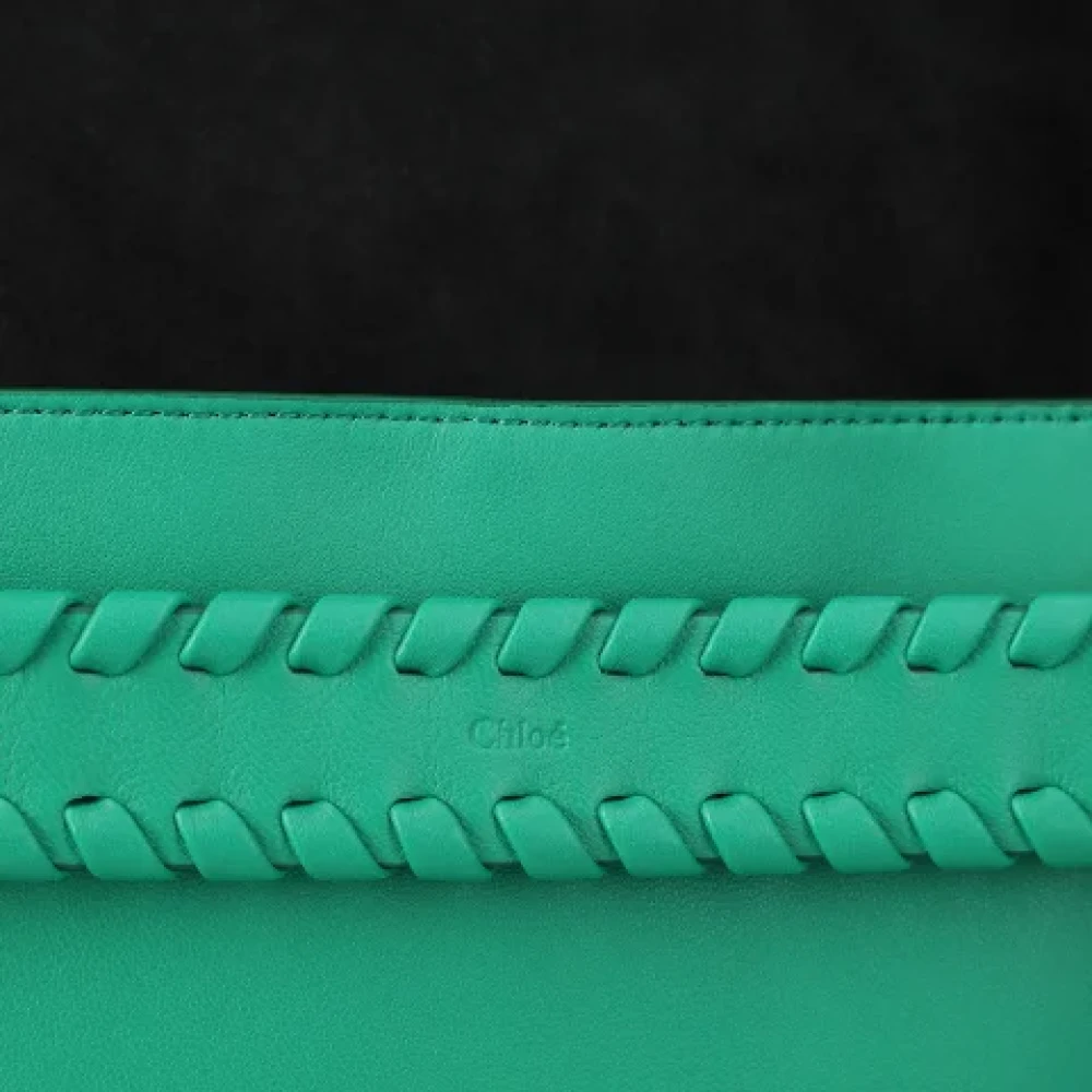 Chloé Leather clutches Green Dames