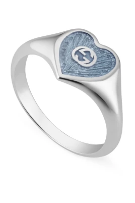 Interlocking G Heart Ring