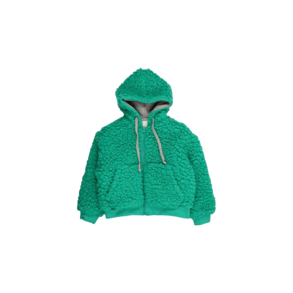 The New Society Broderad Hoodie med Känguruficka Green, Pojke