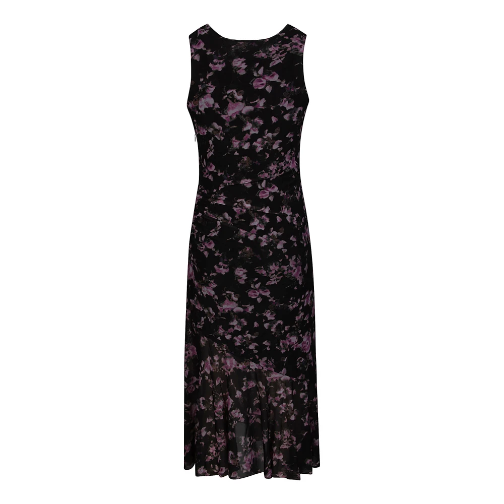 Ganni Bloemen Mesh Midi Jurk Multicolor Dames