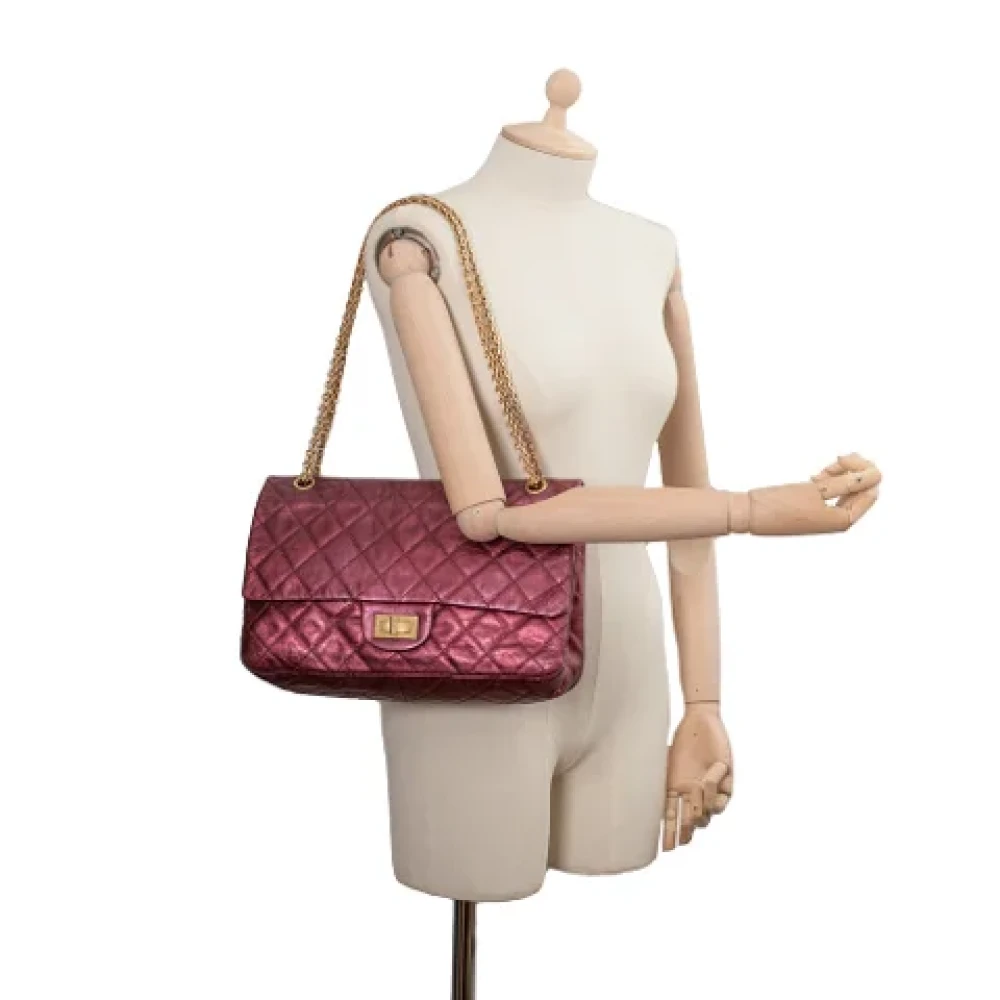 Chanel Vintage Pre-owned Leather chanel-bags Purple Dames
