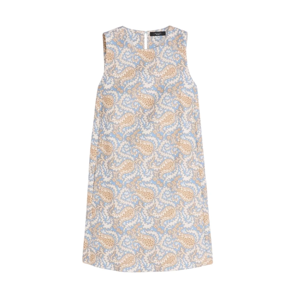 Weekend Max Mara Women's Multicolor Short Dresses, S, A-Line Dress In Cotton Basketweave