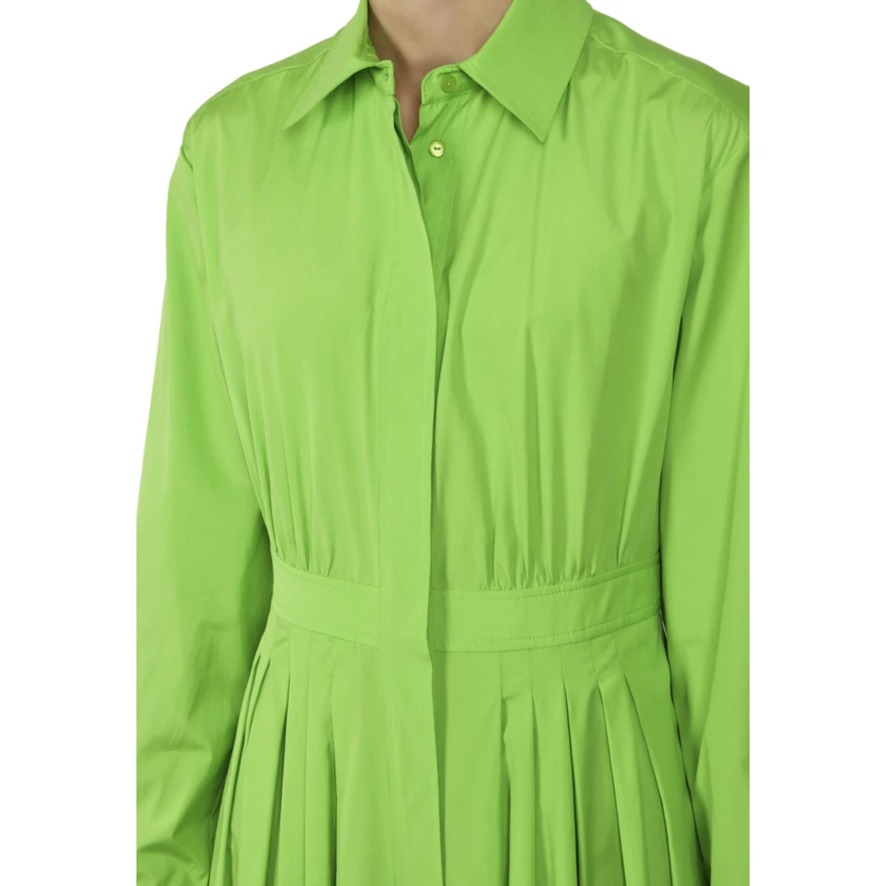 Max Mara Studio Groene Katoenen Overhemdjurk Green Dames