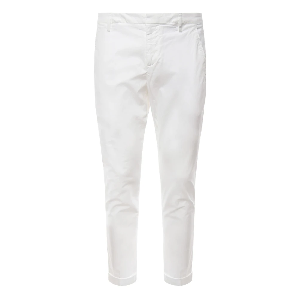 Dondup Witte Slimme Chino Broek met Zakken White Heren