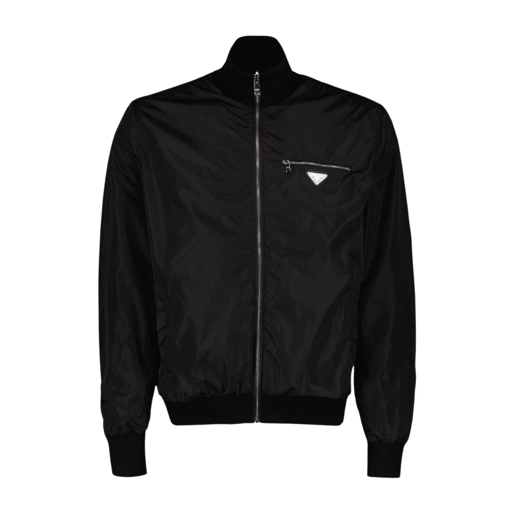 Prada Men's Black Light Jackets, M, Bomber Jacket