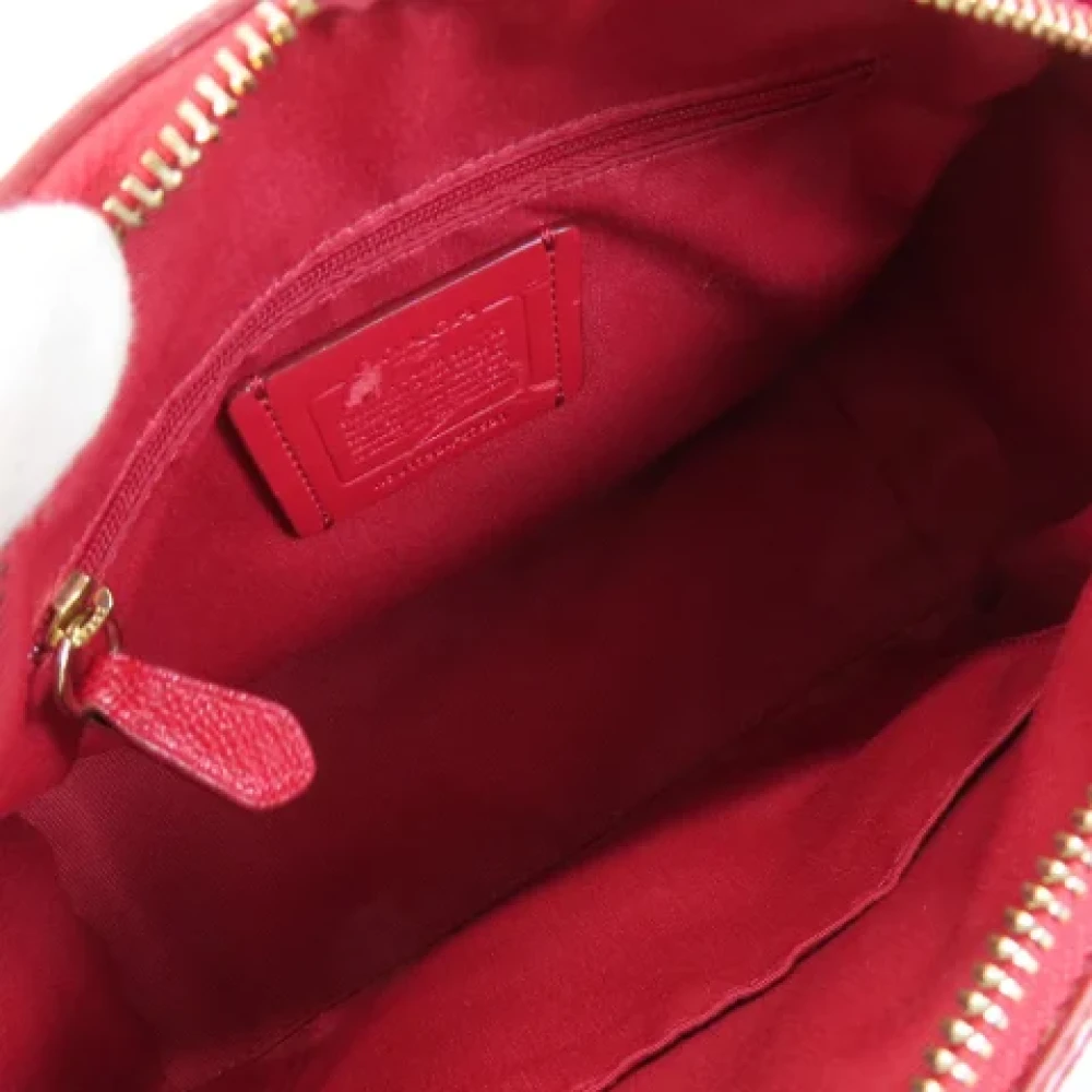 Coach Pre-owned Leather handbags Red Dames