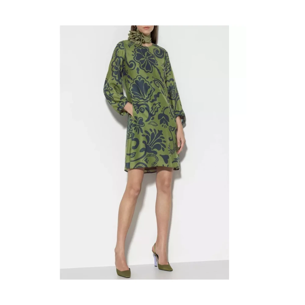 LUISA CERANO Mini jurk met print Green Dames