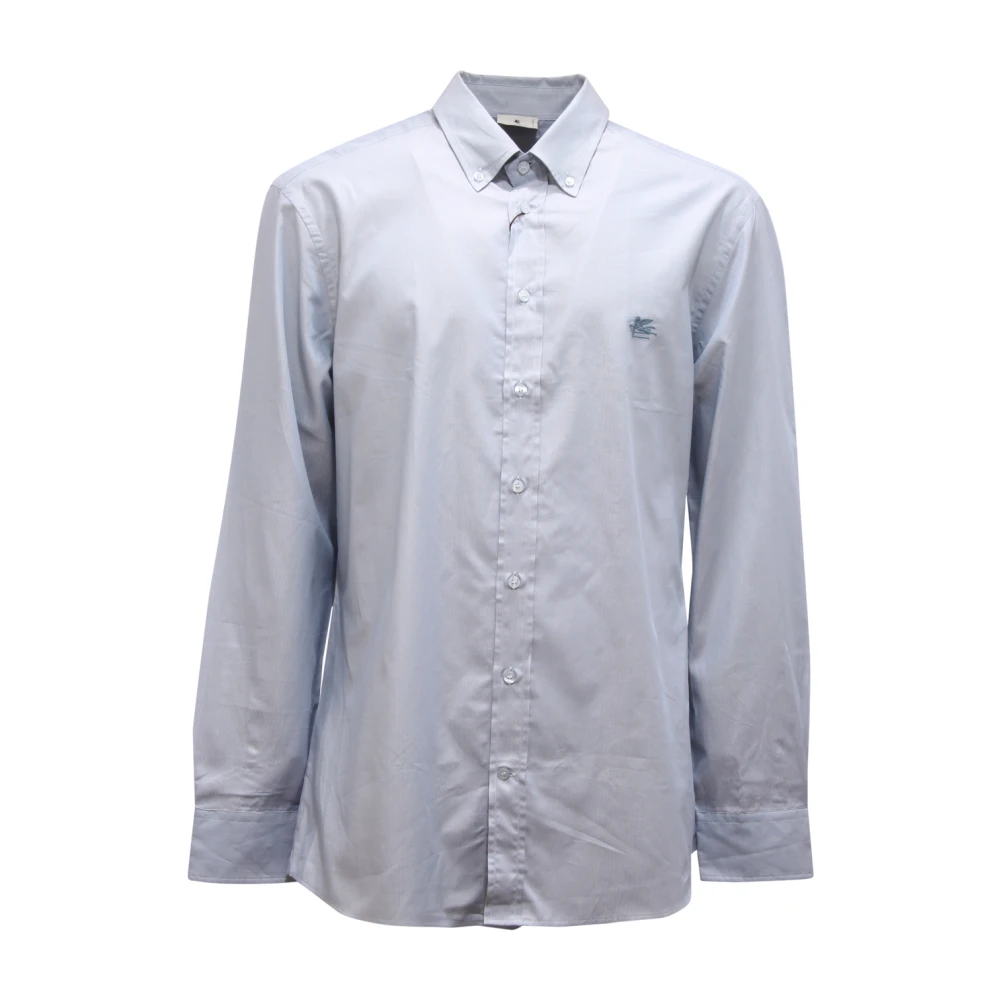 Etro Men's Blue Formal Shirts, 2XL, Stripes Shirt Made In Italy