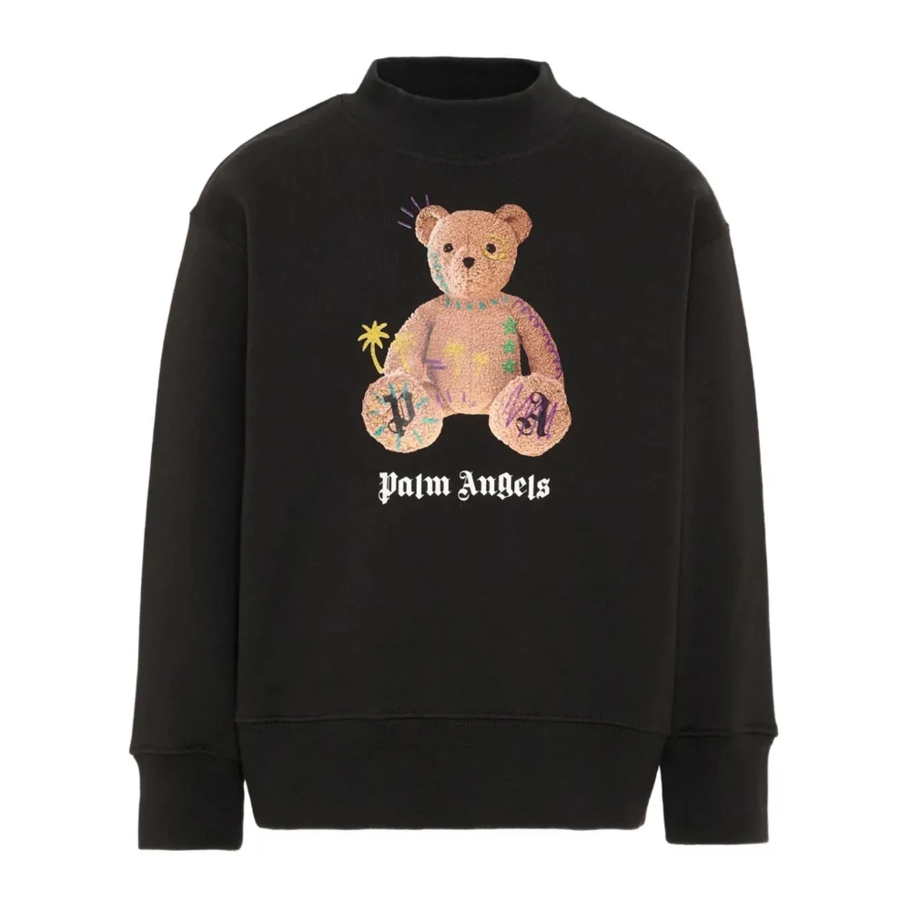 Palm Angels Bear-Print Cotton Sweatshirt - Unisex - Kids Sweatshirts - Black - 14 Y | 164 Cm - Kids