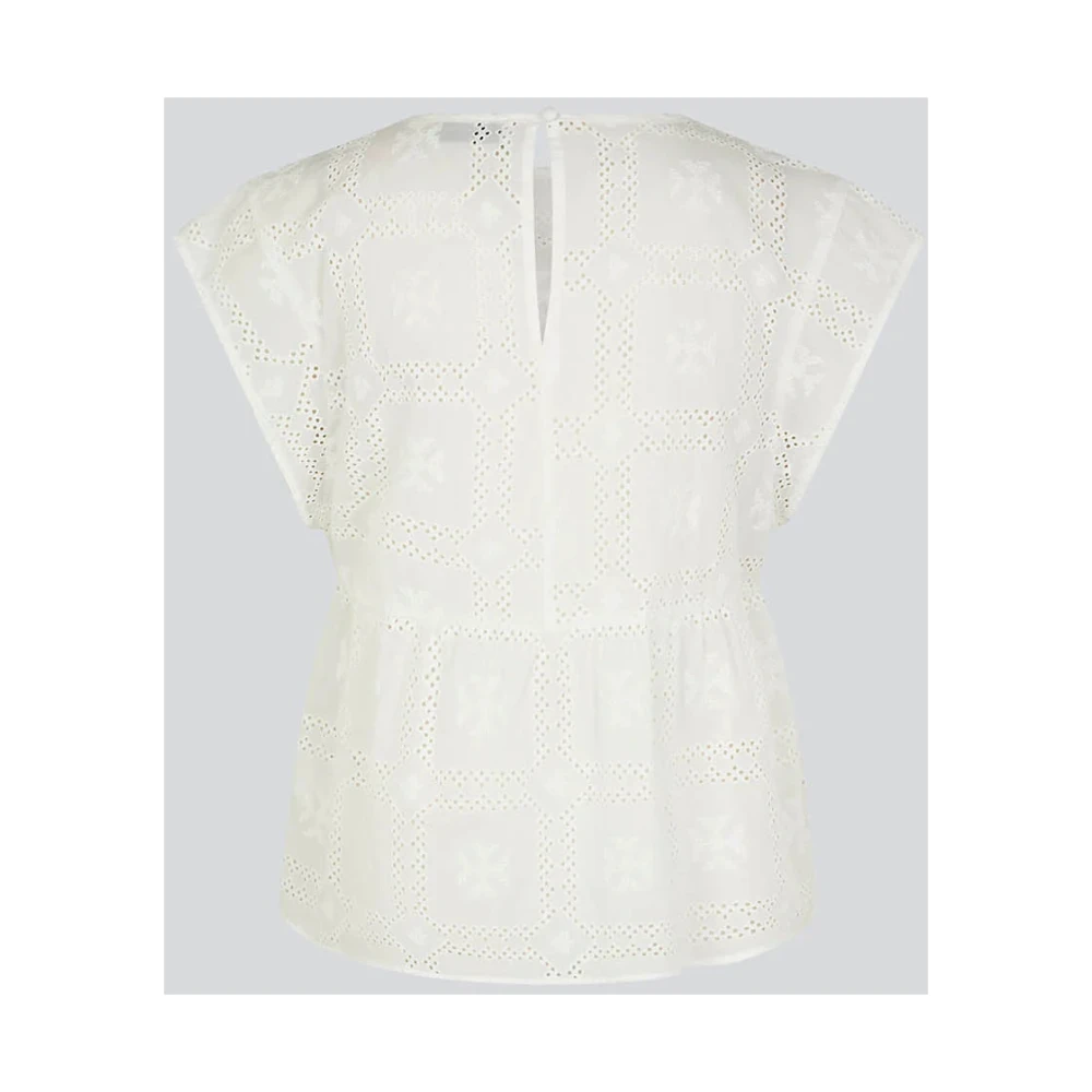 Modström Witte Broderie Anglaise Hollyn Top White Dames